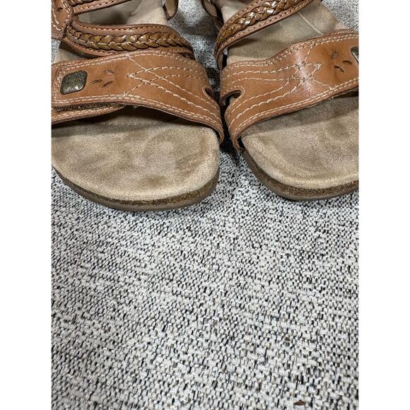 Earth Origins Brown Leather Strappy Sandals 7.5 - Picture 2 of 7